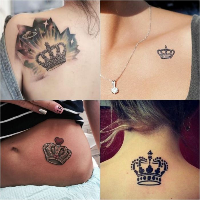 тату корона - татуировка корона женская - женское тату корона - тату корона для девушек эскиз 